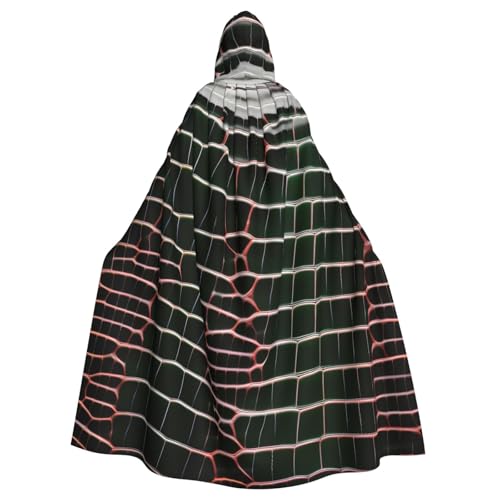 DUWAA Krokodilhaut-Druck, 149,9 cm, Karnevals-Umhang, Unisex, Erwachsene, Kapuzenumhang für Halloween, Hexe, Vampir, Zauberer, Cosplay DUWAA Krokodilhaut-Druck, 149,9 cm, Karnevals-Umhang, Unisex, Erwachsene, Kapuzenumhang für Halloween, Hexe, Vampir, Zauberer, Cosplay von DUWAA