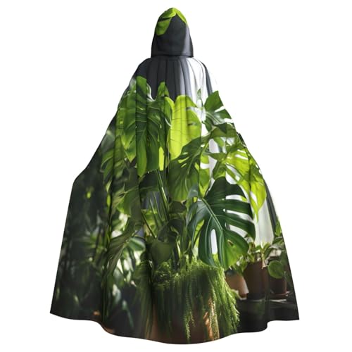 DUWAA Monstera Deliciosa Hexenumhang mit Bananenpalme, Umhang mit Kapuze, Halloween-Kapuzenumhang, Zauberer-Robe, Cosplay-Kostüm für Herren DUWAA Monstera Deliciosa Hexenumhang mit Bananenpalme, Umhang mit Kapuze, Halloween-Kapuzenumhang, Zauberer-Robe, Cosplay-Kostüm für Herren von DUWAA