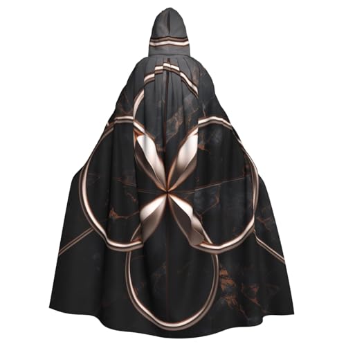 DUWAA Schwarzer rotgoldener Marmor-Druck, 149,9 cm, Karnevals-Umhang, Unisex, Erwachsene, Kapuzenumhang für Halloween, Hexe, Vampir, Zauberer, Cosplay DUWAA Schwarzer rotgoldener Marmor-Druck, 149,9 cm, Karnevals-Umhang, Unisex, Erwachsene, Kapuzenumhang für Halloween, Hexe, Vampir, Zauberer, Cosplay von DUWAA