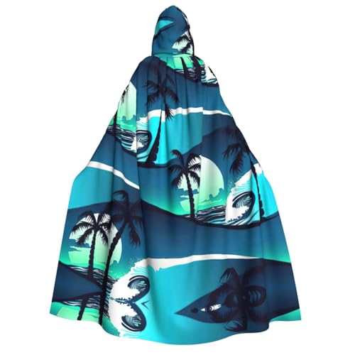DUWAA Skateboard mit Palmen, Wellendruck, Umhang mit Kapuze, Unisex, mittelalterlicher Umhang, Zauberer-Robe, Renaissance-Umhang, Halloween-Kostüm, Cosplay DUWAA Skateboard mit Palmen, Wellendruck, Umhang mit Kapuze, Unisex, mittelalterlicher Umhang, Zauberer-Robe, Renaissance-Umhang, Halloween-Kostüm, Cosplay von DUWAA