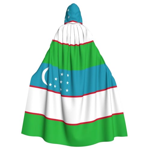 DUWAA Umhang mit der Flagge der Republik Usbekistan, 149,9 cm, Unisex, Erwachsene, Kapuzenumhang für Halloween, Hexe, Vampir, Zauberer, Cosplay DUWAA Umhang mit der Flagge der Republik Usbekistan, 149,9 cm, Unisex, Erwachsene, Kapuzenumhang für Halloween, Hexe, Vampir, Zauberer, Cosplay von DUWAA