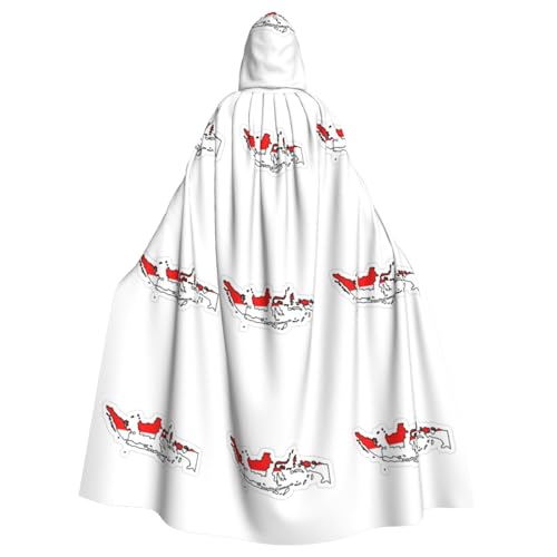 DUWAA Umhang mit indonesischer Flagge, 149,9 cm, Karnevals-Umhang, Unisex, Erwachsene, Kapuzenumhang für Halloween, Hexe, Vampir, Zauberer, Cosplay DUWAA Umhang mit indonesischer Flagge, 149,9 cm, Karnevals-Umhang, Unisex, Erwachsene, Kapuzenumhang für Halloween, Hexe, Vampir, Zauberer, Cosplay von DUWAA