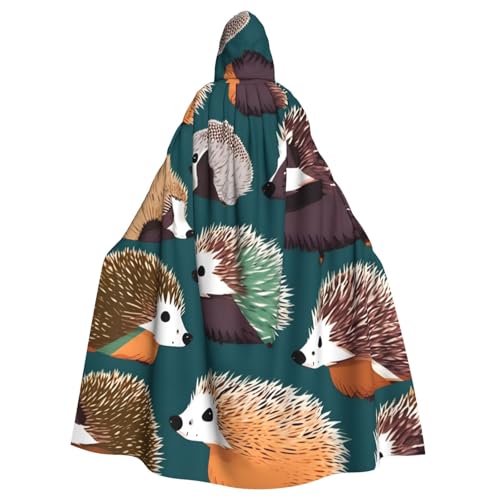 DUWAA Umhang mit vielen Igeln, 149,9 cm, Unisex, Erwachsene, Kapuzenumhang für Halloween, Hexe, Vampir, Zauberer, Cosplay DUWAA Umhang mit vielen Igeln, 149,9 cm, Unisex, Erwachsene, Kapuzenumhang für Halloween, Hexe, Vampir, Zauberer, Cosplay von DUWAA