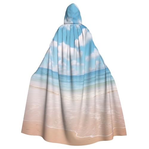 DUWAA Wunderschöner Blick auf das Meer, 150 cm, Karnevals-Umhang, Unisex, Erwachsene, Kapuzenumhang für Halloween, Hexe, Vampir, Zauberer, Cosplay DUWAA Wunderschöner Blick auf das Meer, 150 cm, Karnevals-Umhang, Unisex, Erwachsene, Kapuzenumhang für Halloween, Hexe, Vampir, Zauberer, Cosplay von DUWAA
