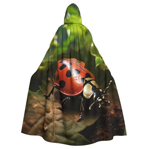 DUWAA Wunderschöner Ladybug2 Hexenumhang mit Kapuze, Halloween-Kapuzenumhang, Zauberer-Robe, Cosplay-Kostüm für Herren DUWAA Wunderschöner Ladybug2 Hexenumhang mit Kapuze, Halloween-Kapuzenumhang, Zauberer-Robe, Cosplay-Kostüm für Herren von DUWAA