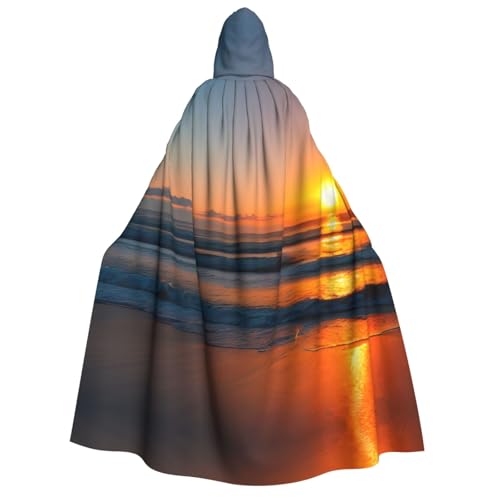 DUWAA Wunderschöner Umhang mit Sonnenaufgang und Ozean, Unisex, mittelalterlicher Umhang, Zauberer-Umhang, Renaissance-Umhang, Halloween-Kostüm, Cosplay DUWAA Wunderschöner Umhang mit Sonnenaufgang und Ozean, Unisex, mittelalterlicher Umhang, Zauberer-Umhang, Renaissance-Umhang, Halloween-Kostüm, Cosplay von DUWAA