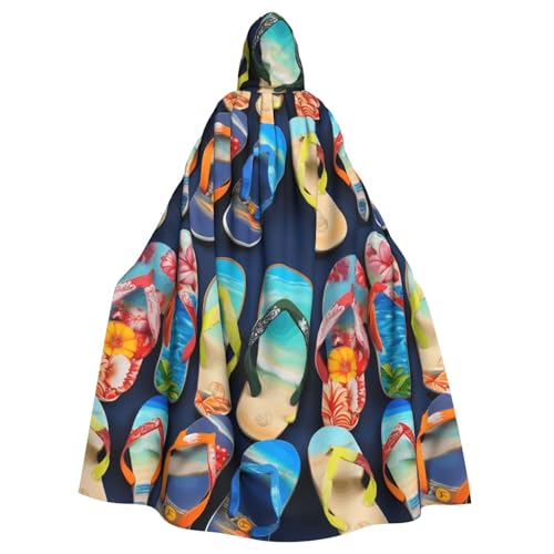 Flops Strandschuhe Druck Erwachsene Kapuzenumhang Halloween Robe Kapuzenumhang Hexe Zauberer Cosplay Kostüme für Männer Frauen Flops Strandschuhe Druck Erwachsene Kapuzenumhang Halloween Robe Kapuzenumhang Hexe Zauberer Cosplay Kostüme für Männer Frauen von DUWAA