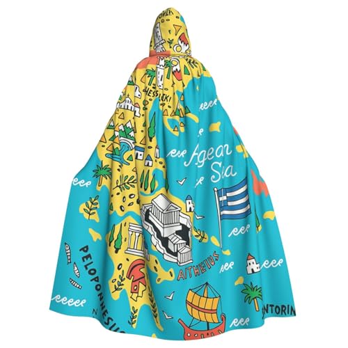 Griechenlandkarte mit Ägäis-Druck, Erwachsenen-Kapuzenumhang, Halloween-Robe, Kapuzenumhang, Hexen-Zauberer, Cosplay-Kostüme für Männer und Frauen Griechenlandkarte mit Ägäis-Druck, Erwachsenen-Kapuzenumhang, Halloween-Robe, Kapuzenumhang, Hexen-Zauberer, Cosplay-Kostüme für Männer und Frauen von DUWAA