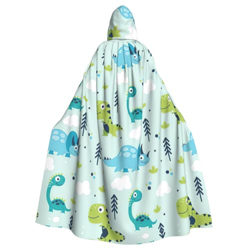 Halloween-Kapuzenumhang mit Dinosaurier-Muster, für Erwachsene, volle Länge, Unisex, für Männer und Frauen, für Halloween, Cosplay Halloween-Kapuzenumhang mit Dinosaurier-Muster, für Erwachsene, volle Länge, Unisex, für Männer und Frauen, für Halloween, Cosplay von DUWAA
