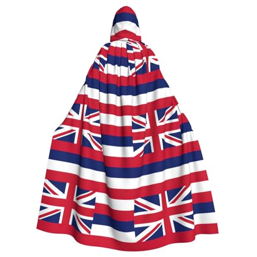 Hawaii-Flaggen-Druck, Erwachsenen-Kapuzenumhang, Halloween-Robe, Kapuzenumhang, Hexen-Zauberer, Cosplay-Kostüme für Männer und Frauen Hawaii-Flaggen-Druck, Erwachsenen-Kapuzenumhang, Halloween-Robe, Kapuzenumhang, Hexen-Zauberer, Cosplay-Kostüme für Männer und Frauen von DUWAA
