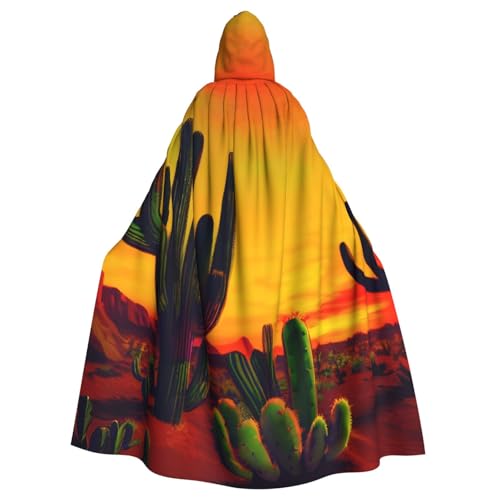 Hexenumhang mit Kaktus in Wüste, Umhang mit Kapuze, Halloween-Kapuzenumhang, Zauberer-Robe, Cosplay-Kostüm für Herren Hexenumhang mit Kaktus in Wüste, Umhang mit Kapuze, Halloween-Kapuzenumhang, Zauberer-Robe, Cosplay-Kostüm für Herren von DUWAA