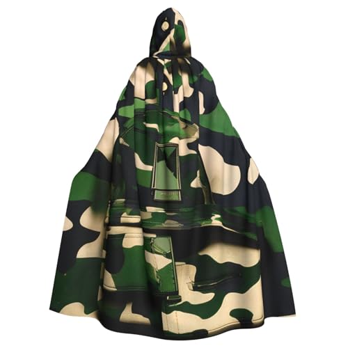 Hexenumhang mit Kapuze und digitalem Camouflage-Druck, Halloween-Umhang, Zauberer-Robe, Cosplay-Kostüm für Herren Hexenumhang mit Kapuze und digitalem Camouflage-Druck, Halloween-Umhang, Zauberer-Robe, Cosplay-Kostüm für Herren von DUWAA