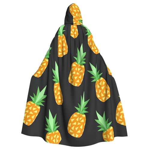 Kapuzenumhang für Erwachsene, Ananas-Druck, Halloween-Bademantel, Kapuzenumhang, Hexen-Zauberer, Cosplay-Kostüme für Männer und Frauen Kapuzenumhang für Erwachsene, Ananas-Druck, Halloween-Bademantel, Kapuzenumhang, Hexen-Zauberer, Cosplay-Kostüme für Männer und Frauen von DUWAA