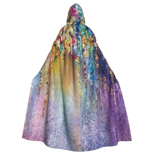 Kapuzenumhang für Erwachsene, Blumensträucher-Druck, Halloween-Bademantel, Kapuzenumhang, Hexen-Zauberer, Cosplay-Kostüme für Männer und Frauen Kapuzenumhang für Erwachsene, Blumensträucher-Druck, Halloween-Bademantel, Kapuzenumhang, Hexen-Zauberer, Cosplay-Kostüme für Männer und Frauen von DUWAA