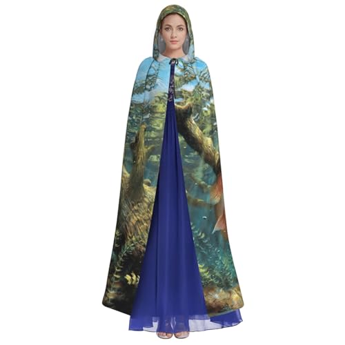 Kapuzenumhang für Erwachsene, Fischdruck, Halloween-Robe, Kapuzenumhang, Hexe, Zauberer, Cosplay-Kostüme für Männer und Frauen Kapuzenumhang für Erwachsene, Fischdruck, Halloween-Robe, Kapuzenumhang, Hexe, Zauberer, Cosplay-Kostüme für Männer und Frauen von DUWAA