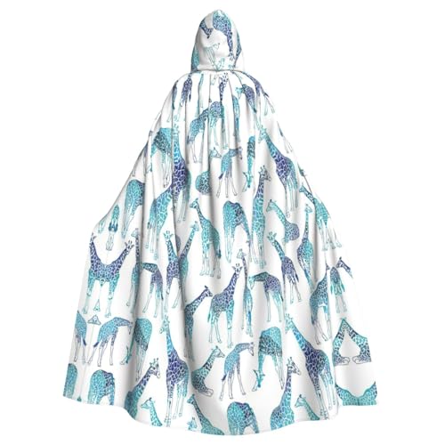 Kapuzenumhang für Erwachsene, Giraffenmuster, Halloween-Robe, Kapuzenumhang, Hexe, Zauberer, Cosplay-Kostüme für Männer und Frauen Kapuzenumhang für Erwachsene, Giraffenmuster, Halloween-Robe, Kapuzenumhang, Hexe, Zauberer, Cosplay-Kostüme für Männer und Frauen von DUWAA