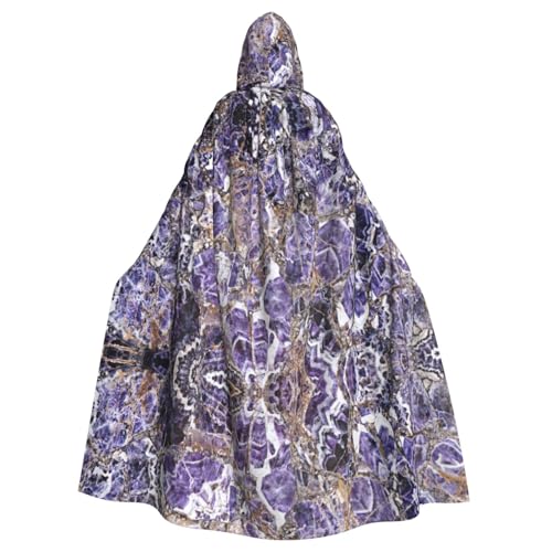 Kapuzenumhang für Erwachsene, Marmor-Aufdruck, Halloween-Robe, Kapuzenumhang, Hexe, Zauberer, Cosplay-Kostüme für Männer und Frauen von DUWAA