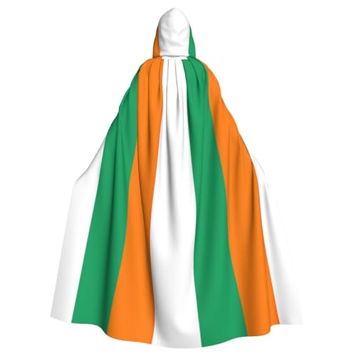Kapuzenumhang für Erwachsene, Motiv: Flagge der Elfenbeinküste, Halloween-Umhang, Hexen-Zauberer, Cosplay-Kostüme für Männer und Frauen von DUWAA