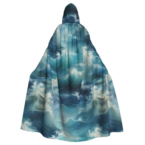 Kapuzenumhang für Erwachsene, Motiv: Meeresdruck, Halloween-Robe, Kapuzenumhang, Hexe, Zauberer, Cosplay-Kostüme für Männer und Frauen Kapuzenumhang für Erwachsene, Motiv: Meeresdruck, Halloween-Robe, Kapuzenumhang, Hexe, Zauberer, Cosplay-Kostüme für Männer und Frauen von DUWAA
