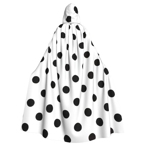 Kapuzenumhang für Erwachsene, gepunktet, Halloween-Bademantel, Kapuzenumhang, Hexen-Zauberer, Cosplay-Kostüme für Männer und Frauen von DUWAA