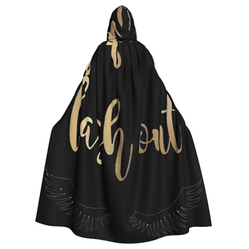Kapuzenumhang für Erwachsene, mit Wimpernaufdruck, Halloween-Umhang, Hexen-Zauberer, Cosplay-Kostüme für Männer und Frauen von DUWAA