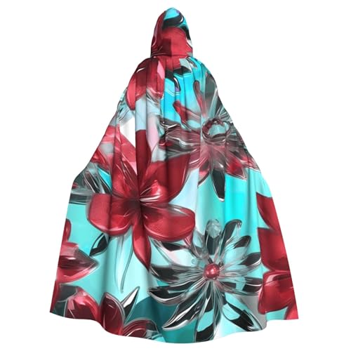 Kapuzenumhang mit Blumendruck, für Erwachsene, Halloween-Robe, Kapuzenumhang, Hexe, Zauberer, Cosplay-Kostüme für Männer und Frauen Kapuzenumhang mit Blumendruck, für Erwachsene, Halloween-Robe, Kapuzenumhang, Hexe, Zauberer, Cosplay-Kostüme für Männer und Frauen von DUWAA