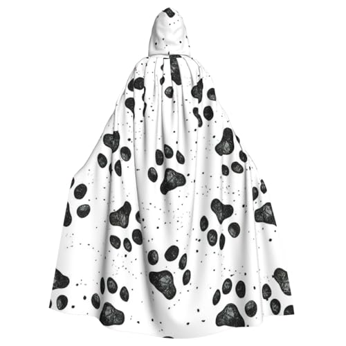 Kapuzenumhang mit Hundepfotenmuster für Erwachsene, Halloween, Robe, Kapuzenumhang, Hexe, Zauberer, Cosplay-Kostüme für Männer und Frauen Kapuzenumhang mit Hundepfotenmuster für Erwachsene, Halloween, Robe, Kapuzenumhang, Hexe, Zauberer, Cosplay-Kostüme für Männer und Frauen von DUWAA