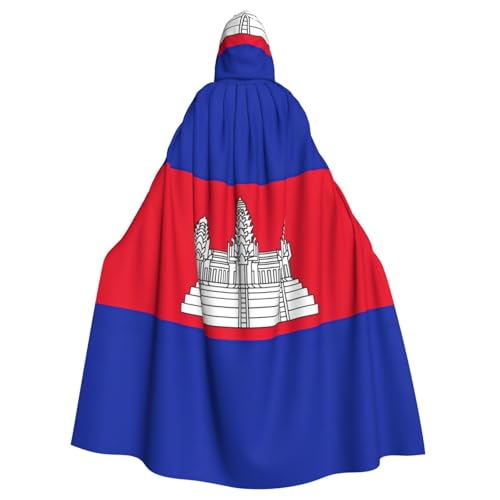 Kapuzenumhang mit Kambodscha-Flagge, für Erwachsene, Halloween-Bademantel, Kapuzenumhang, Hexen-Zauberer, Cosplay-Kostüme für Männer und Frauen Kapuzenumhang mit Kambodscha-Flagge, für Erwachsene, Halloween-Bademantel, Kapuzenumhang, Hexen-Zauberer, Cosplay-Kostüme für Männer und Frauen von DUWAA