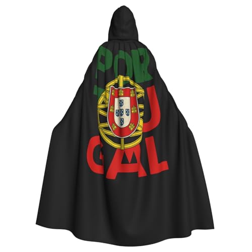Kapuzenumhang mit Portugal-Flagge, für Erwachsene, Halloween-Robe, Kapuzenumhang, Hexe, Zauberer, Cosplay-Kostüme für Männer und Frauen von DUWAA