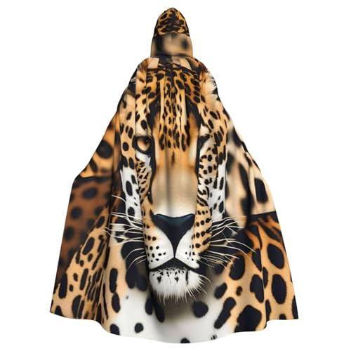 Kapuzenumhang mit Tier-Leopardenmuster, für Erwachsene, Halloween, Umhang mit Kapuze, Hexe, Zauberer, Cosplay-Kostüme für Männer und Frauen Kapuzenumhang mit Tier-Leopardenmuster, für Erwachsene, Halloween, Umhang mit Kapuze, Hexe, Zauberer, Cosplay-Kostüme für Männer und Frauen von DUWAA