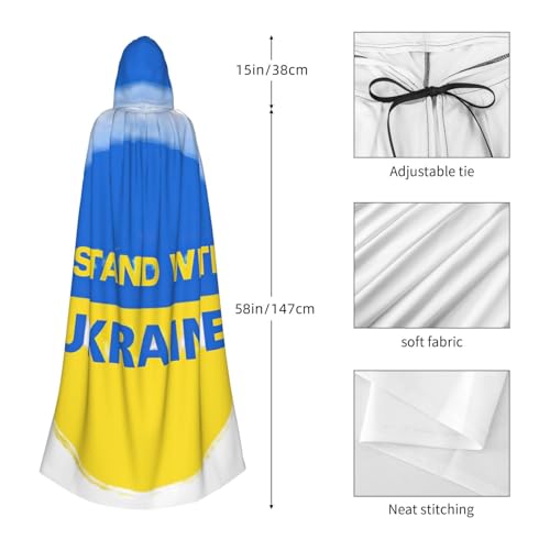 Kapuzenumhang mit Ukraine-Aufdruck für Erwachsene, Halloween-Robe, Kapuzenumhang, Hexen-Zauberer, Cosplay-Kostüme für Männer und Frauen Kapuzenumhang mit Ukraine-Aufdruck für Erwachsene, Halloween-Robe, Kapuzenumhang, Hexen-Zauberer, Cosplay-Kostüme für Männer und Frauen von DUWAA