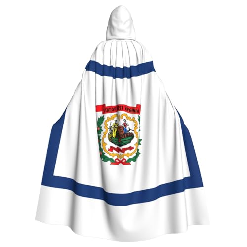 Kapuzenumhang mit West-Virginia-Staatsflagge, Erwachsenen-Umhang, Halloween-Robe, Kapuzenumhang, Hexen-Zauberer, Cosplay-Kostüme für Männer und Frauen Kapuzenumhang mit West-Virginia-Staatsflagge, Erwachsenen-Umhang, Halloween-Robe, Kapuzenumhang, Hexen-Zauberer, Cosplay-Kostüme für Männer und Frauen von DUWAA