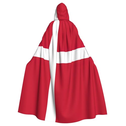 Kapuzenumhang mit dänischer Flagge, für Erwachsene, Halloween-Robe, Kapuzenumhang, Hexe, Zauberer, Cosplay-Kostüme für Männer und Frauen Kapuzenumhang mit dänischer Flagge, für Erwachsene, Halloween-Robe, Kapuzenumhang, Hexe, Zauberer, Cosplay-Kostüme für Männer und Frauen von DUWAA