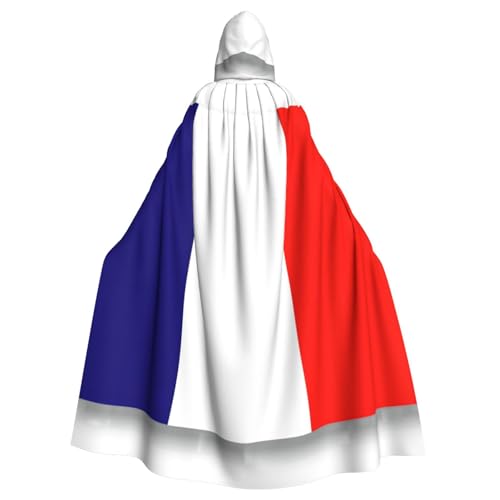 Kapuzenumhang mit französischer Flagge, für Erwachsene, Halloween-Robe, Kapuzenumhang, Hexe, Zauberer, Cosplay-Kostüme für Männer und Frauen Kapuzenumhang mit französischer Flagge, für Erwachsene, Halloween-Robe, Kapuzenumhang, Hexe, Zauberer, Cosplay-Kostüme für Männer und Frauen von DUWAA