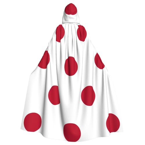 Kapuzenumhang mit japanischer Flagge, für Erwachsene, Halloween-Robe, Kapuzenumhang, Hexe, Zauberer, Cosplay-Kostüme für Männer und Frauen von DUWAA