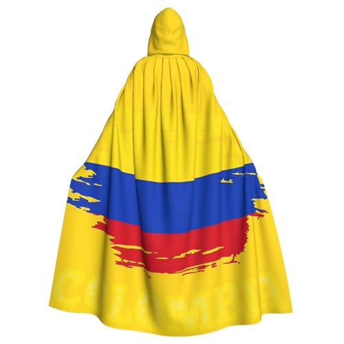 Kapuzenumhang mit kolumbianischer Flagge, für Erwachsene, Halloween-Bademantel, Kapuzenumhang, Hexen-Zauberer, Cosplay-Kostüme für Männer und Frauen Kapuzenumhang mit kolumbianischer Flagge, für Erwachsene, Halloween-Bademantel, Kapuzenumhang, Hexen-Zauberer, Cosplay-Kostüme für Männer und Frauen von DUWAA
