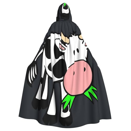 Kapuzenumhang mit süßem Kuh-Druck, für Erwachsene, Halloween, Umhang mit Kapuze, Hexe, Zauberer, Cosplay-Kostüme für Männer und Frauen Kapuzenumhang mit süßem Kuh-Druck, für Erwachsene, Halloween, Umhang mit Kapuze, Hexe, Zauberer, Cosplay-Kostüme für Männer und Frauen von DUWAA