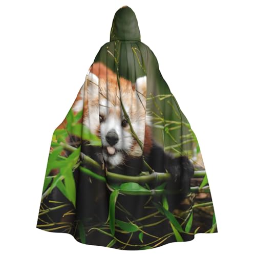 Kleiner roter Panda-Aufdruck, Erwachsenen-Kapuzenumhang, Halloween-Robe, Kapuzenumhang, Hexe, Zauberer, Cosplay-Kostüme für Männer und Frauen von DUWAA