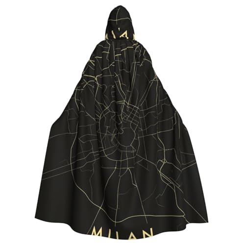 Milan City Map Print Erwachsene Kapuzenumhang Halloween Robe Kapuzenumhang Hexe Zauberer Cosplay Kostüme für Männer Frauen Milan City Map Print Erwachsene Kapuzenumhang Halloween Robe Kapuzenumhang Hexe Zauberer Cosplay Kostüme für Männer Frauen von DUWAA