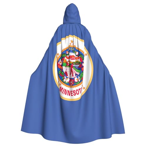 Minnesota Kapuzenumhang mit Staatsflagge, Erwachsenen-Umhang, Halloween-Robe, Kapuzenumhang, Hexen-Zauberer, Cosplay-Kostüme für Männer und Frauen Minnesota Kapuzenumhang mit Staatsflagge, Erwachsenen-Umhang, Halloween-Robe, Kapuzenumhang, Hexen-Zauberer, Cosplay-Kostüme für Männer und Frauen von DUWAA