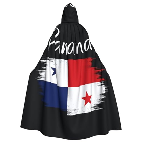 Panama-Flagge, künstlerischer Pinseldruck, Erwachsenen-Kapuzenumhang, Halloween-Robe, Kapuzenumhang, Hexen-Zauberer, Cosplay-Kostüme für Männer und Frauen Panama-Flagge, künstlerischer Pinseldruck, Erwachsenen-Kapuzenumhang, Halloween-Robe, Kapuzenumhang, Hexen-Zauberer, Cosplay-Kostüme für Männer und Frauen von DUWAA