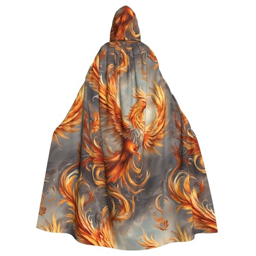 Phoenix Print Erwachsene Kapuzenumhang, Halloween Robe Kapuzenumhang Hexe Zauberer Cosplay Kostüme für Männer Frauen Phoenix Print Erwachsene Kapuzenumhang, Halloween Robe Kapuzenumhang Hexe Zauberer Cosplay Kostüme für Männer Frauen von DUWAA