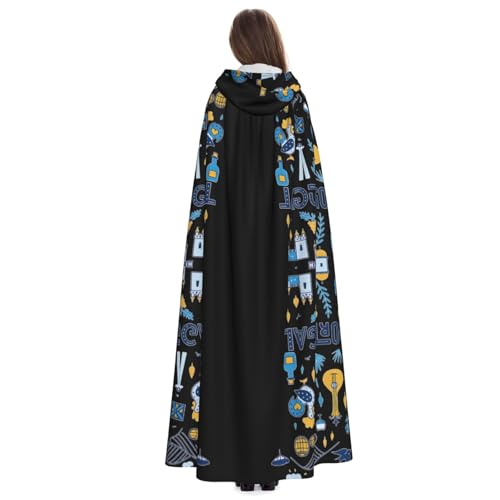 Portugal Kulturdruck Erwachsene Kapuzenumhang Halloween Robe Kapuzenumhang Hexe Zauberer Cosplay Kostüme für Männer Frauen Portugal Kulturdruck Erwachsene Kapuzenumhang Halloween Robe Kapuzenumhang Hexe Zauberer Cosplay Kostüme für Männer Frauen von DUWAA
