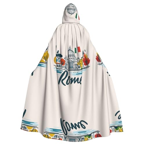 Rom-Stadtbild mit italienischem Druck, Erwachsenen-Kapuzenumhang, Halloween-Robe, Kapuzenumhang, Hexen-Zauberer, Cosplay-Kostüme für Männer und Frauen Rom-Stadtbild mit italienischem Druck, Erwachsenen-Kapuzenumhang, Halloween-Robe, Kapuzenumhang, Hexen-Zauberer, Cosplay-Kostüme für Männer und Frauen von DUWAA
