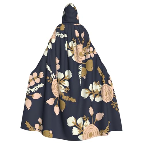 Rosen-Blumenmuster, Blumendruck, Erwachsenen-Kapuzenumhang, Halloween-Robe, Kapuzenumhang, Hexen-Zauberer, Cosplay-Kostüme für Männer und Frauen Rosen-Blumenmuster, Blumendruck, Erwachsenen-Kapuzenumhang, Halloween-Robe, Kapuzenumhang, Hexen-Zauberer, Cosplay-Kostüme für Männer und Frauen von DUWAA