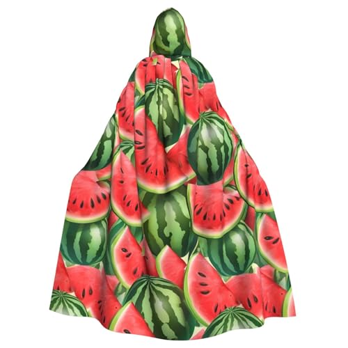 Roter Wassermelonen-Druck, Erwachsenen-Kapuzenumhang, Halloween-Robe, Kapuzenumhang, Hexen-Zauberer, Cosplay-Kostüme für Männer und Frauen Roter Wassermelonen-Druck, Erwachsenen-Kapuzenumhang, Halloween-Robe, Kapuzenumhang, Hexen-Zauberer, Cosplay-Kostüme für Männer und Frauen von DUWAA