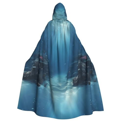 Ruhiger Unterwasser-Aufdruck, Erwachsenen-Kapuzenumhang, Halloween-Robe, Kapuzenumhang, Hexen-Zauberer, Cosplay-Kostüme für Männer und Frauen Ruhiger Unterwasser-Aufdruck, Erwachsenen-Kapuzenumhang, Halloween-Robe, Kapuzenumhang, Hexen-Zauberer, Cosplay-Kostüme für Männer und Frauen von DUWAA