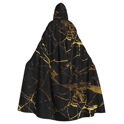 Schwarzer und goldener Hintergrunddruck für Erwachsene, Kapuzenumhang, Halloween-Robe, Kapuzenumhang, Hexen-Zauberer, Cosplay-Kostüme für Männer und Frauen Schwarzer und goldener Hintergrunddruck für Erwachsene, Kapuzenumhang, Halloween-Robe, Kapuzenumhang, Hexen-Zauberer, Cosplay-Kostüme für Männer und Frauen von DUWAA