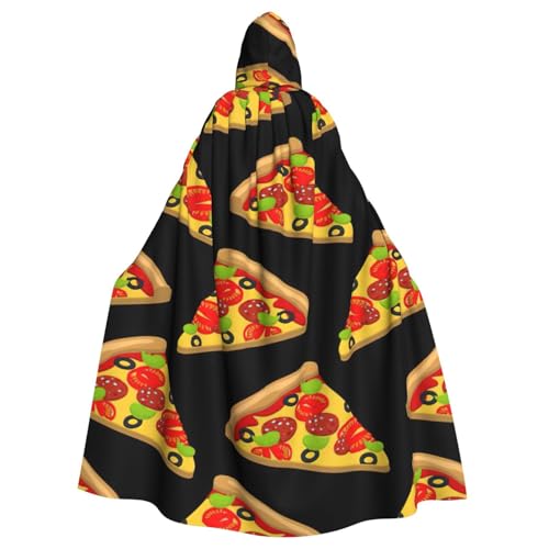 Tasty Pizza Print Erwachsene Kapuzenumhang Halloween Robe Kapuzenumhang Hexe Zauberer Cosplay Kostüme für Männer Frauen Tasty Pizza Print Erwachsene Kapuzenumhang Halloween Robe Kapuzenumhang Hexe Zauberer Cosplay Kostüme für Männer Frauen von DUWAA