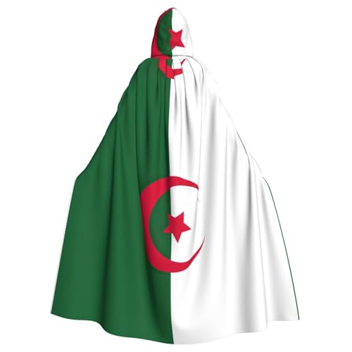 Umhang mit Kapuze für Erwachsene, Motiv: Flagge von Algerien, Halloween-Robe, Hexen-Zauberer, Cosplay-Kostüme für Männer und Frauen Umhang mit Kapuze für Erwachsene, Motiv: Flagge von Algerien, Halloween-Robe, Hexen-Zauberer, Cosplay-Kostüme für Männer und Frauen von DUWAA